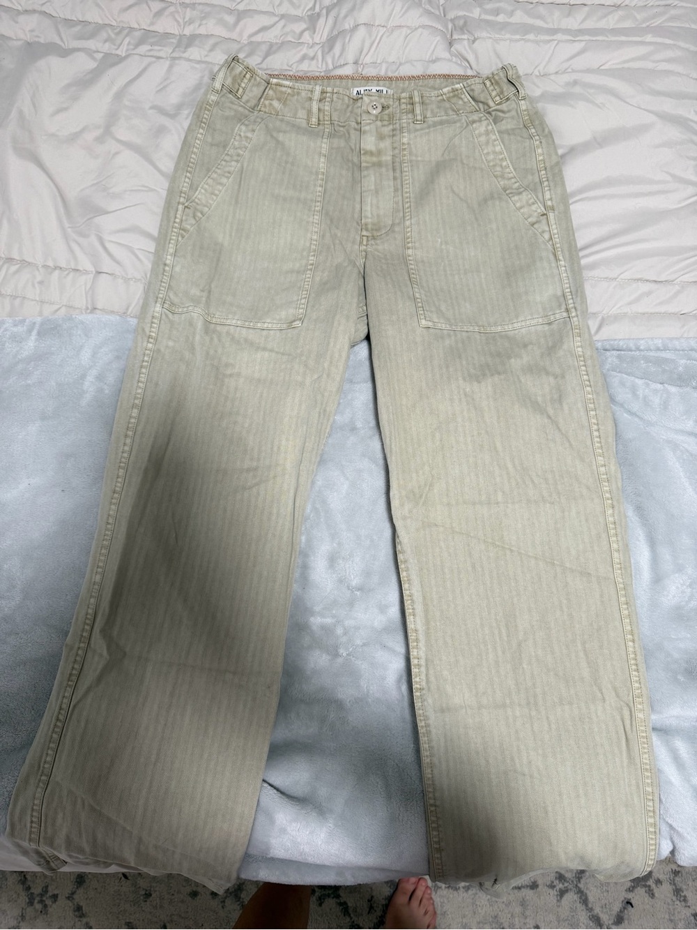 Alex Mill Light Olive Utility Pants